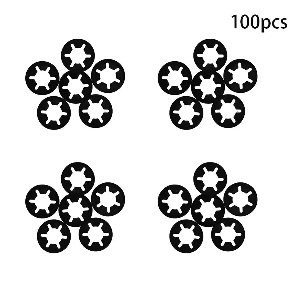 

Hot 50-300pcs Tooth Starlock Gasket Push On Locking Washer Quick Speeds Clips Assortment Kit Star Nut Locking Fasteners Hardware