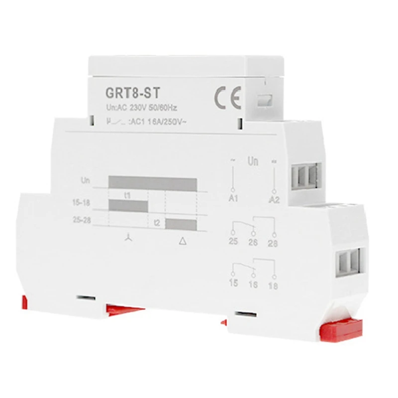 GRT8-ST AC230V din-рейка задержка на звезде Delta реле времени 16A промышленное управление