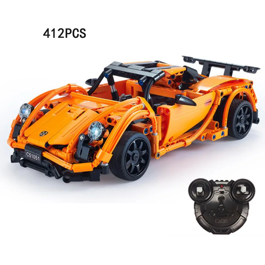 

technical 2.4Ghz radio remote control vehicle build block germany super sport car pors assemble model brick rc toy collection
