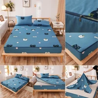 zipper detachable mattress protector kawaii printed six sided fully enclosed dust cover double single tatami bed cover 160x200