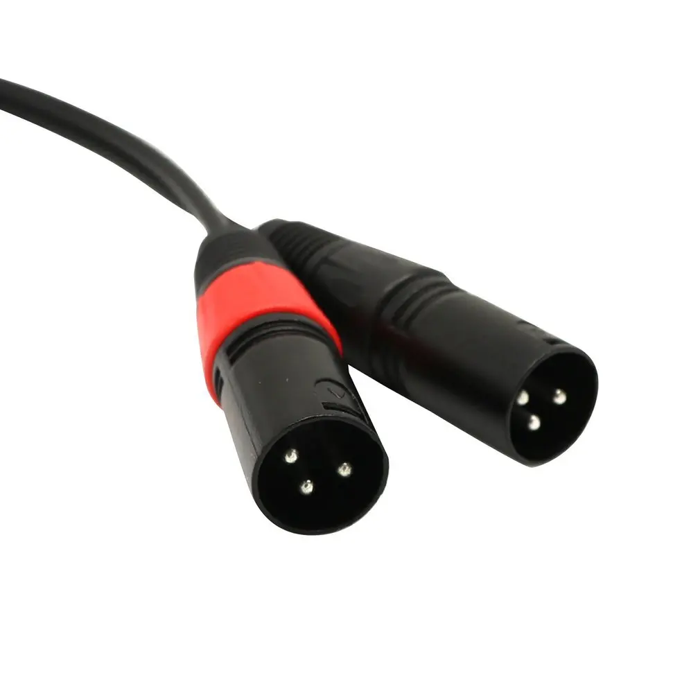

3.5 mm mini jack Stereo TRS to Dual XLR 3 pin Male Plug unbalanced Interconnect Cable,Y splitter patch cable cord