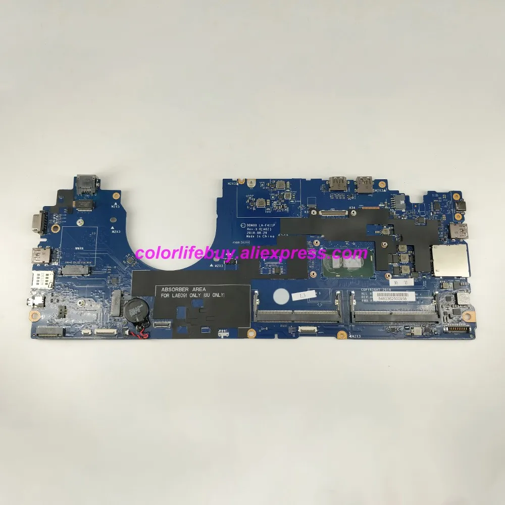 Натуральная CN-0VJF9H 0VJF9H VJF9H DDM80 LA-F411P w SR3L9 I5-8350U материнская плата с процессором для