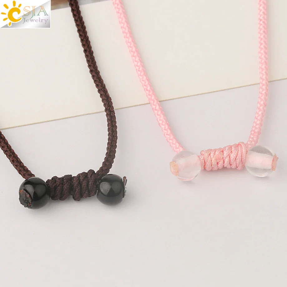 Ожерелье CSJA длинное ожерелье с подвеской в виде капли воды ограненный природный