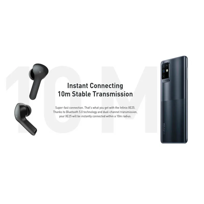 Глобальная версия Infinix XE25 TWS настоящие беспроводные Bluetooth наушники 60 мс низкая