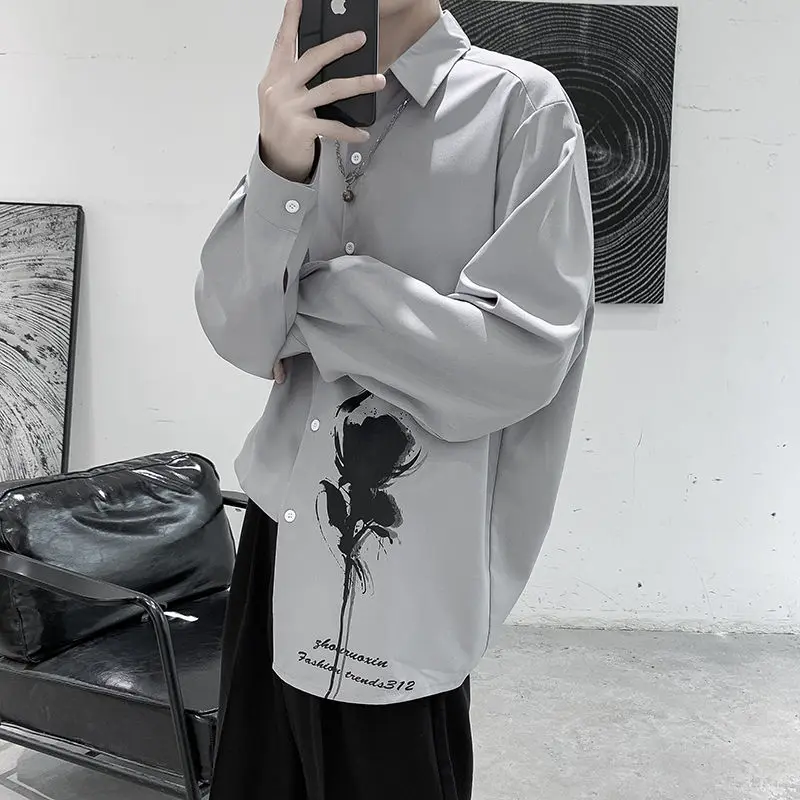 2020 Мужская модная длинная уличная одежда Mouwen Camisa Masculina черная/серая/зеленая/белая