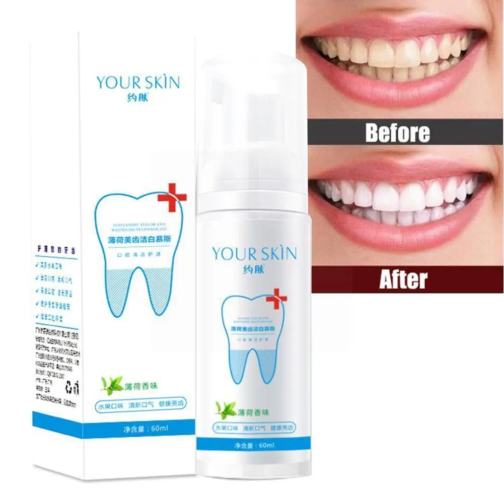 

Orange Fruit Extract Teeth Cleaning Mousse Foam Whitening Toothpaste Hygiene Remover Stain Breath Tool Bad Mouthwash R Q6X2