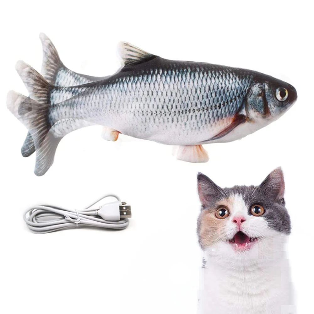 

Игрушка для кошачьей мяты, электрическая танцевальная рыба, движущаяся Рыба для кошек, игрушка, имитация рыбы, зарядка через USB, игрушка для ...