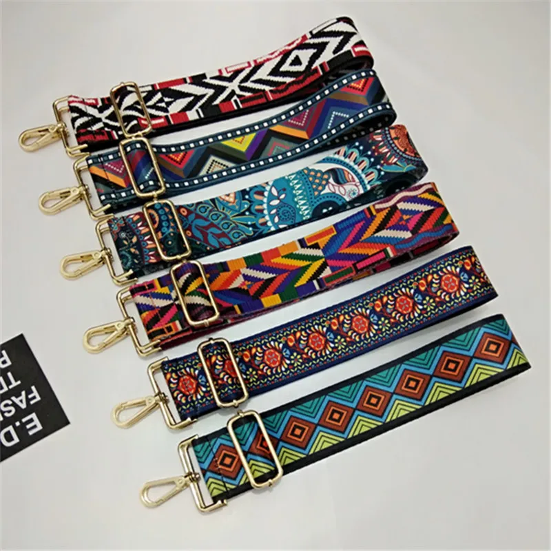 HJKL120x5cm Nylon Colored Belt Bag Strap Accessories for Women Rainbow Adjustable Shoulder Hanger Handbag Straps Decorative belt | Багаж и