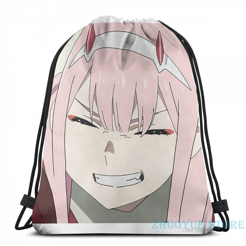 Забавный школьный рюкзак для мужчин и женщин с графическим принтом Zero Two Smile USB
