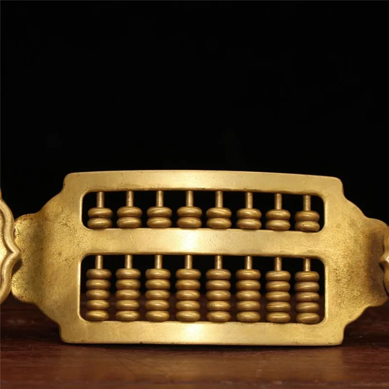 Китайская старая медная статуя счеты из чистой меди |