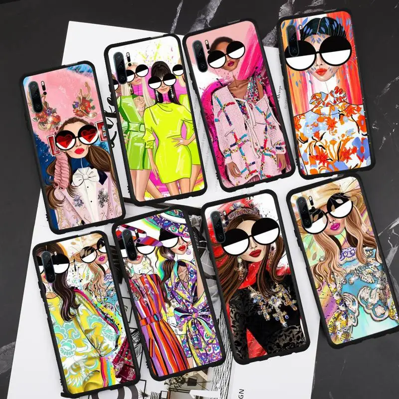 

Girl girlfriends sunglasses Phone Case For Huawei P 20 30 40 lite pro smart 2019 honor 10 i lite 8x nova 5t mate 20 pro funda
