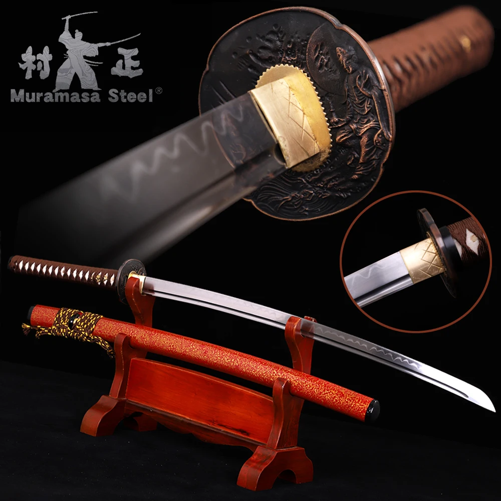 Настоящий японский меч ручной работы Реальная Модель/серия стальных лезвий 1095