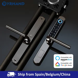 Умный дверной замок, электронный, с биометрической разметкой по отпечатку пальца, подходит для дверей из алюминия и стекла