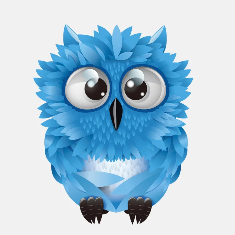 

Hot Lifelike Blue Big-eyed Owl Car Sticke Decorative Vinyl PVC 13cm*11cm Motorcycle Windshield Car Styling Laptop Decal