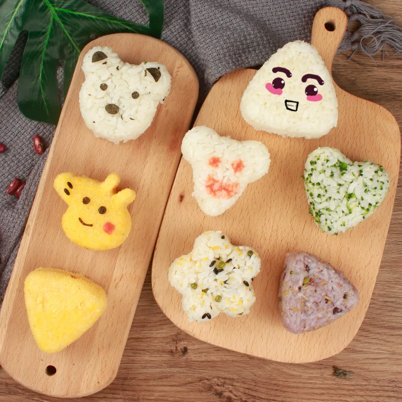 7 шт./лот сделай сам форма для суши Onigiri рисовых шариков бэнто пресс-форма
