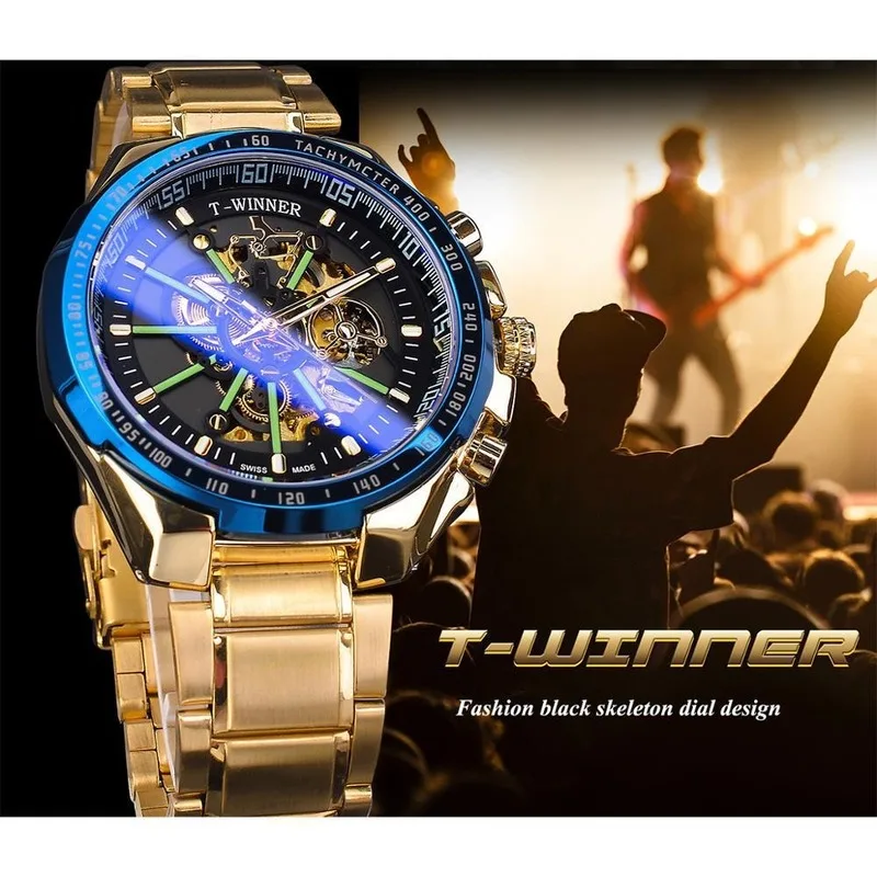

T-WINNER Business & Fashion Water Resistant Hollow Automatic Mechanical Watch for Men(Men Watch) Gift for lovers