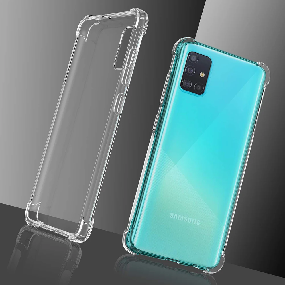 Shockproof Case for Samsung Galaxy A72 A71 A51 A42 A41 A31 A21s A11 M51 M31 M31s M21s M21 M12 M1 5G UW Silicone Back Cover Cases