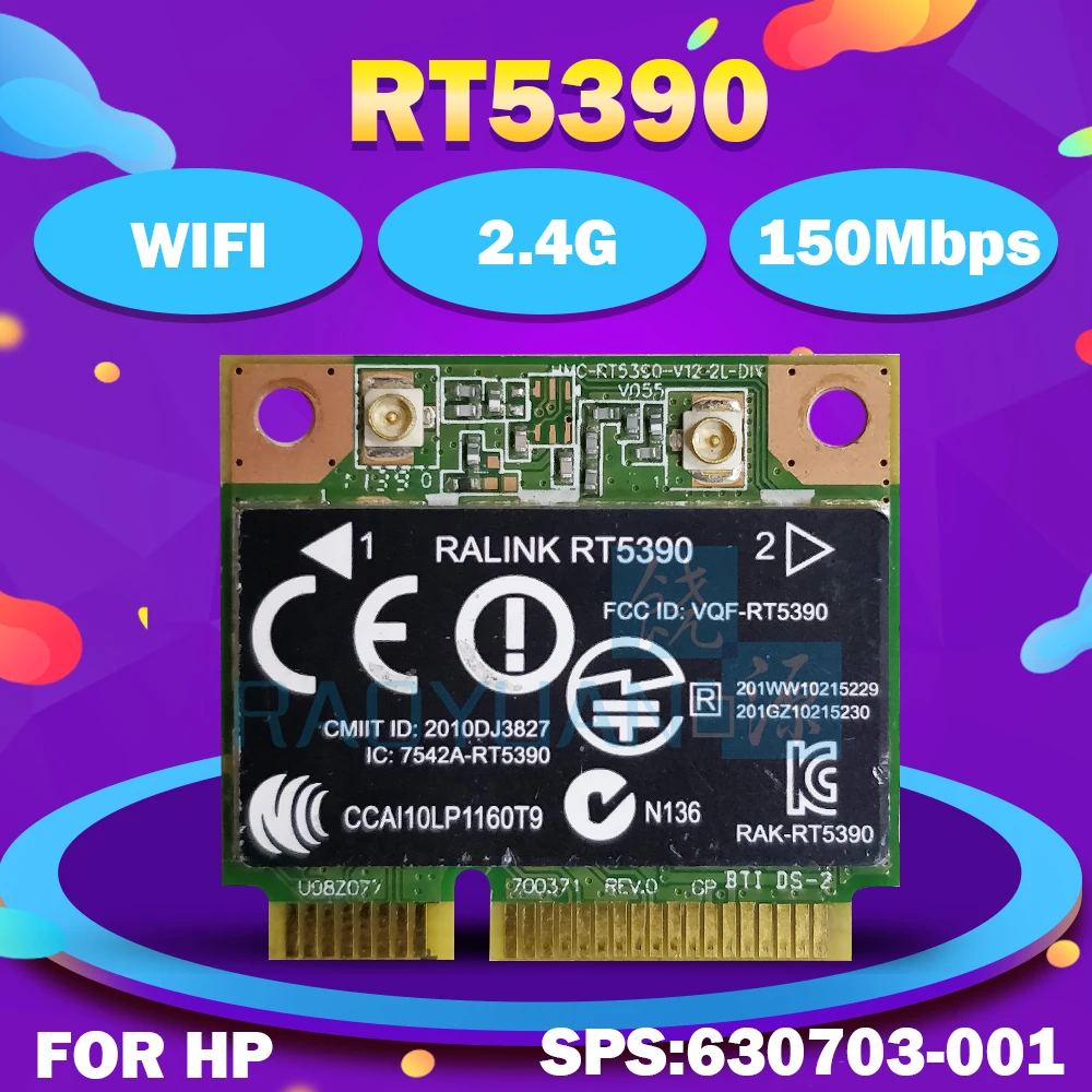 RaLink RT5390 Half Mini PCIe Wlan Беспроводная карта SPS:630703 001 для HP436 435 431 4230S 4330S|ralink rt5390|wireless cardmini