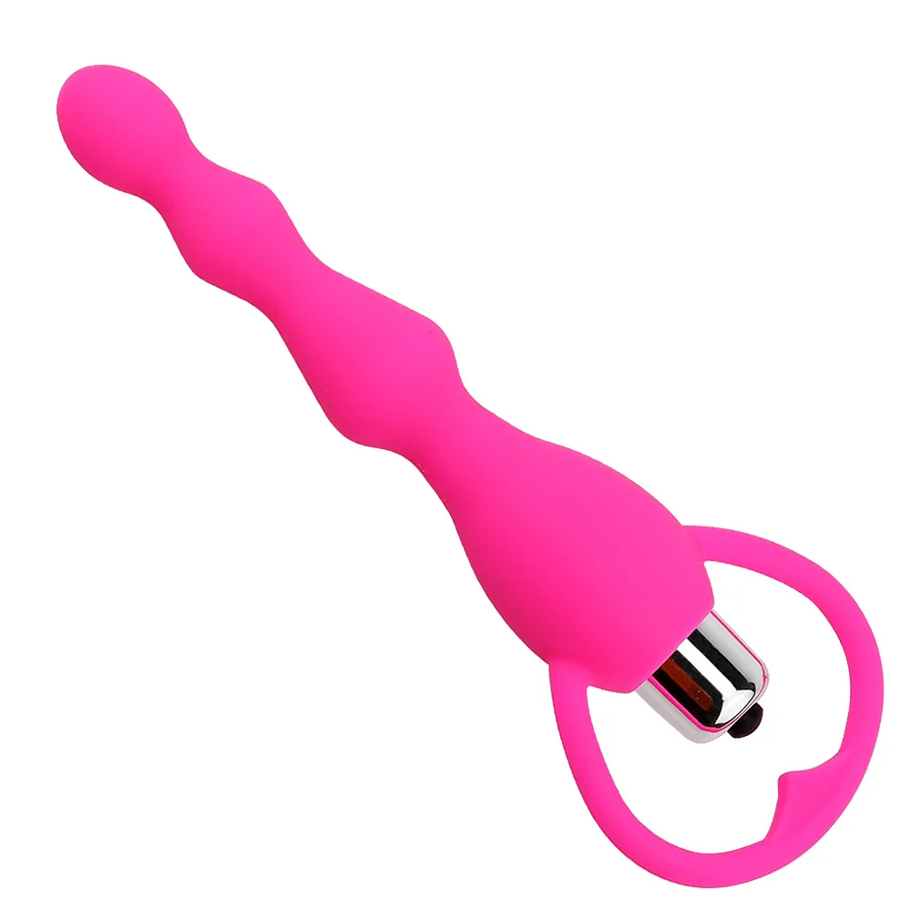 Anal Vibrator Sex Toys for Women Beads Gay Prostate Massage Smooth Butt Silicone Plug Adult Products | Красота и здоровье