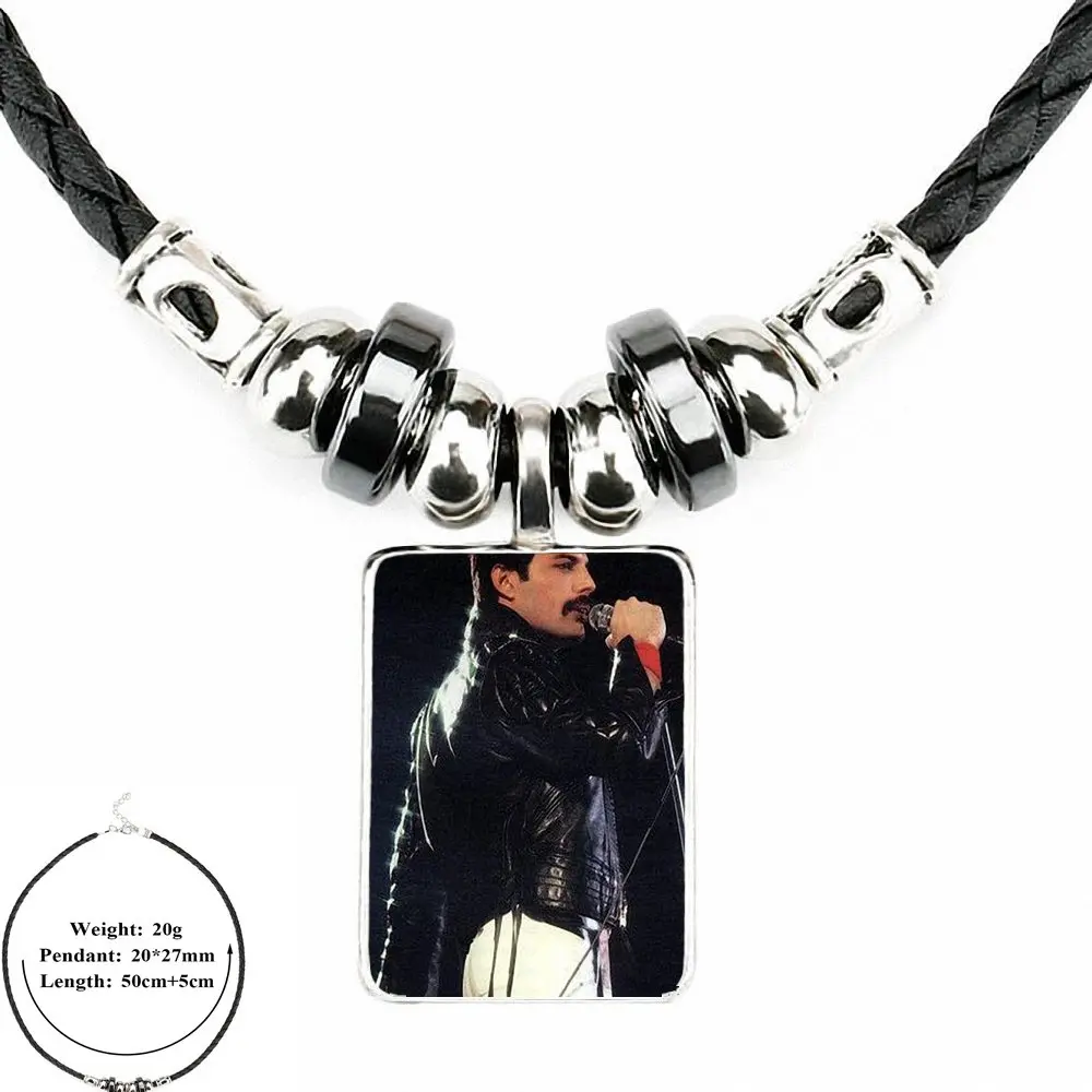 as picture EJ Glaze Coque queen Фредди Меркьюри черная кожаная подвеска-бусы ювелирные изделия с бриллиантами кулон кристалл для женщин подарок для девочек - Окраска металла: as picture