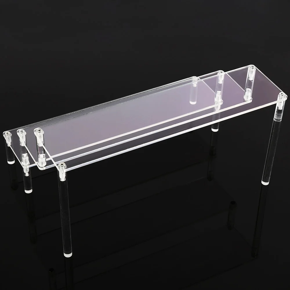 Комбинация 2/3 ступеньки акриловые полки портативный прозрачный макияж хранения