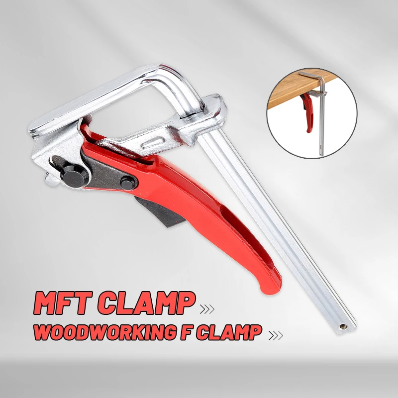 

1PCS Fast Quick Guide Rail Clamp Carpenter F Clamp Quick Clamping For MFT Guide Rail System Hand Tool Woodworking DIY