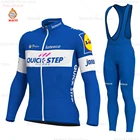 Комплект для велоспорта QUICK STEP, зимняя Термоодежда из флиса, штаны с нагрудником, 2021