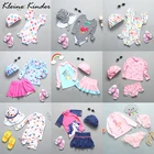 Детский купальный костюм с длинными рукавами для девочек; Купальник для девочек с единорогом УФ-защита Купальный Детский костюм для девочек детский, спортивный топ для плавания