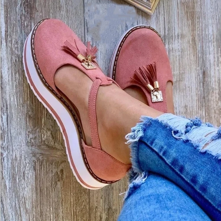 Женские босоножки на плоской платформе однотонные повседневные сандалии с