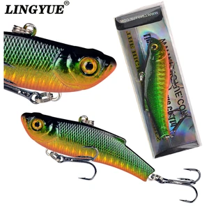 LINGYUE 1 шт. приманки для рыбной ловли 7 см18,4 г, искусственная приманка VIB, доступно 7 цветов, кренкбейт для окуня, искусственная рыба.