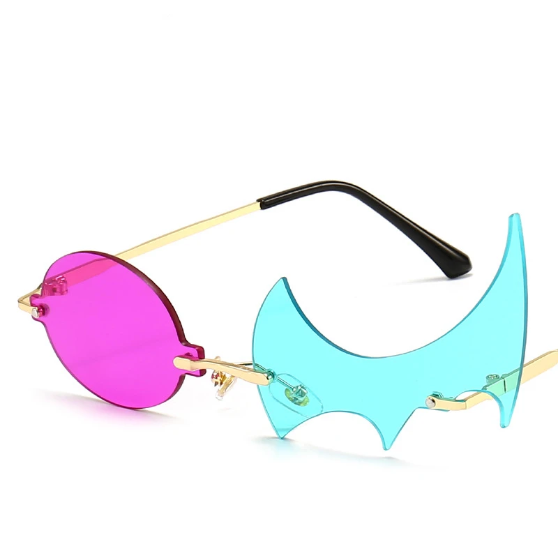 

Fashion sunglasses 2021 new ladies personality irregular bat sunglasses special-shaped cool sunglasses polygon flame sunglasses