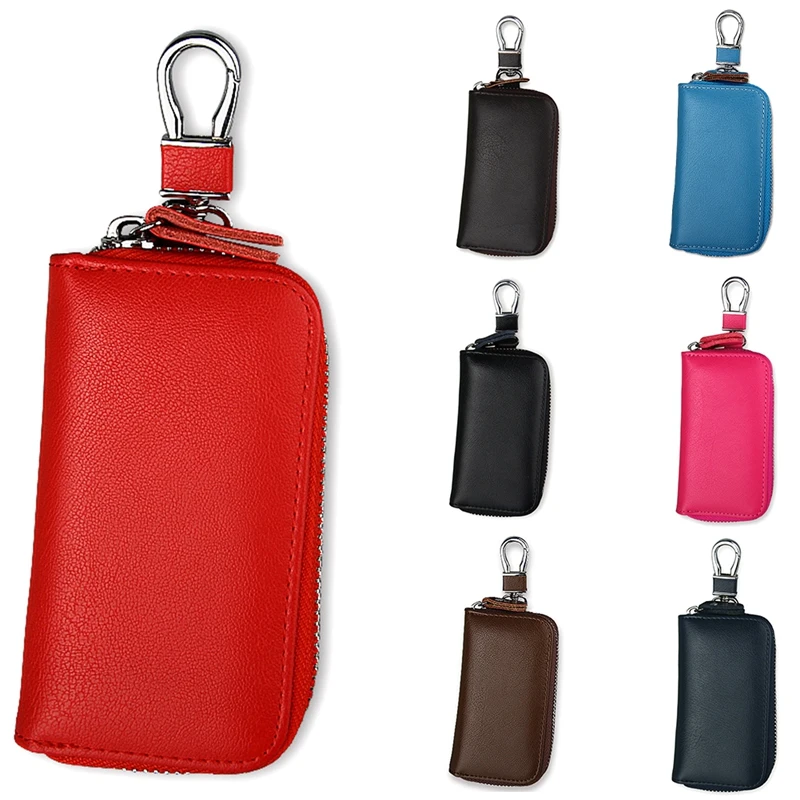 

Key Case Leather Men's Car Key Case Business Multifunctional Zipper Keychain