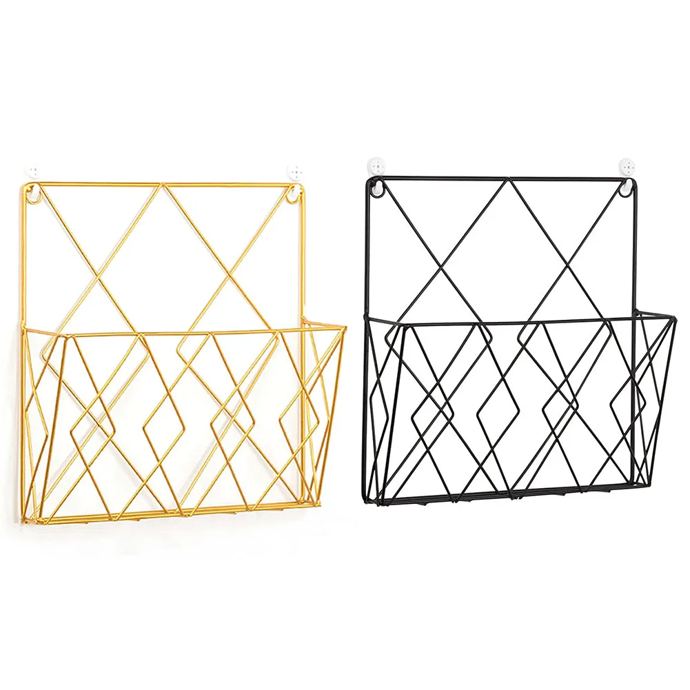 Подвесная корзина книжная полка для журналов металлическая настенная хранения