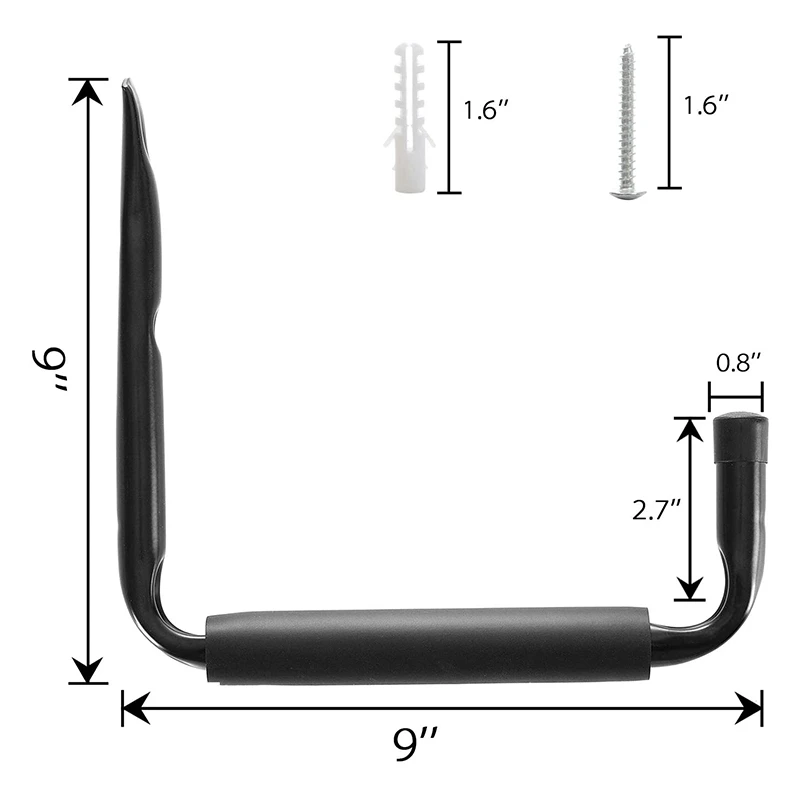 

Heavy-Duty Garage Storage Utility Hook, Wall-Mounted Garage Hook and Storage Rack, Suitable for Ladder Tool (6PC)
