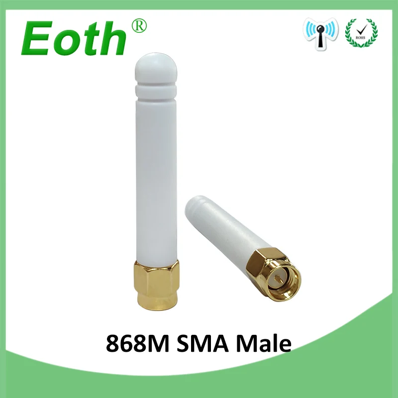 EOTH 10pcs 868mhz antenna 2~3dbi sma male 915mhz lora antene pbx iot module lorawan signal receiver antena high gain