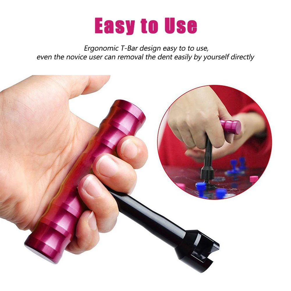 Портативный безболезненный набор для удаления вмятин T Bar Puller Lifter подходит всех
