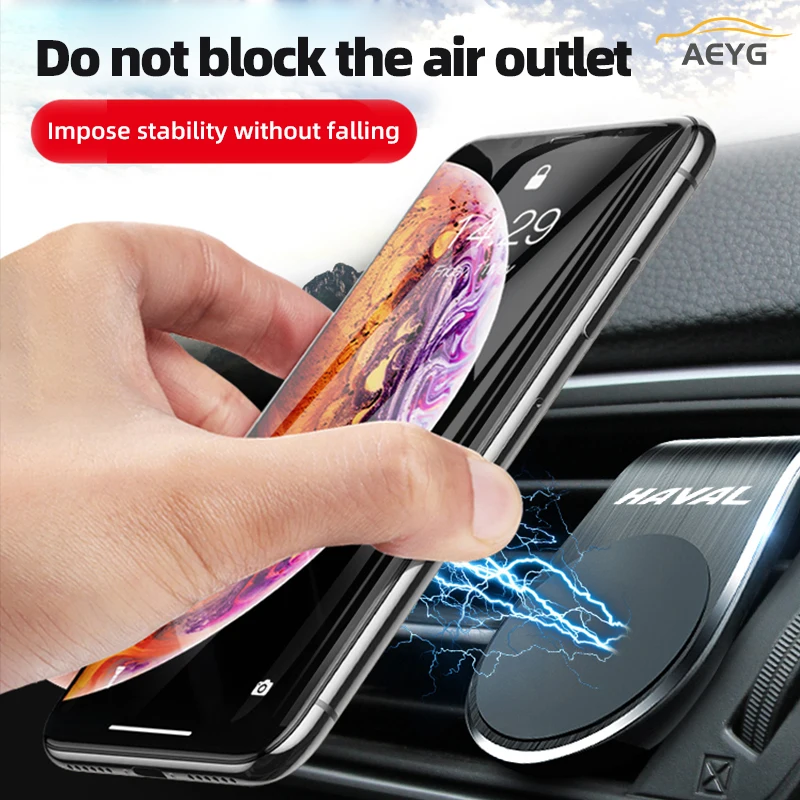 

Магнитный автомобильный держатель для телефона, подставка с креплением на вентиляционное отверстие для GPS Haval F7 F7X H3 H4 H5 H6 H7 H8 H9 M4, автомобильн...