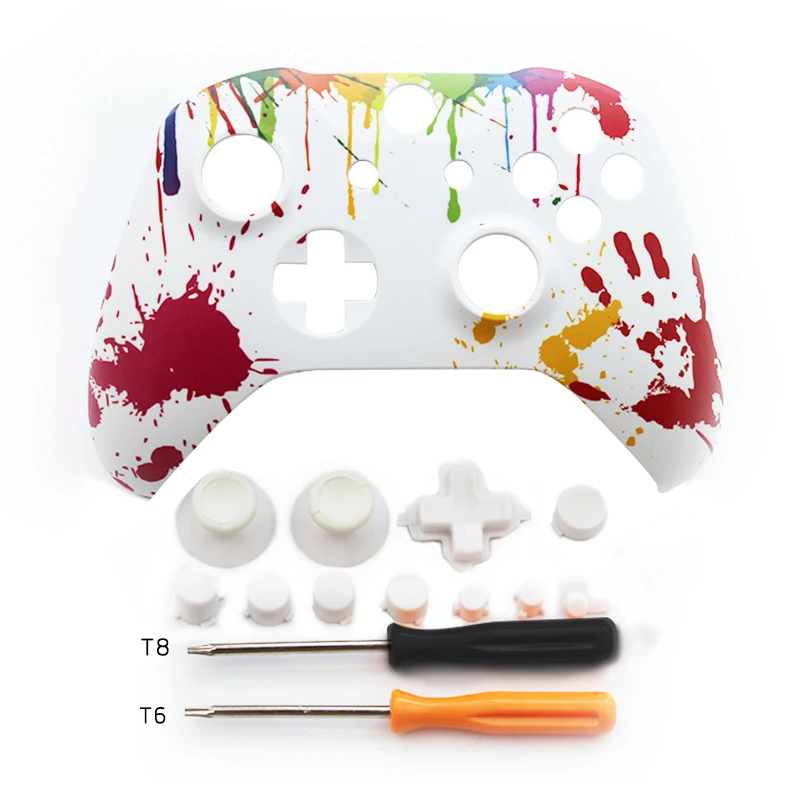 Чехол матовый белый для Microsoft Xbox One Сменный с кнопками беспроводных контроллеров