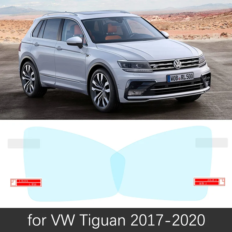VW Tiguan 2017-2020 Для Volkswagen VW Tiguan MK1 MK2 2008~ полное покрытие зеркало заднего вида непромокаемая противотуманная пленка аксессуары 2010 - Название цвета: VW Tiguan 2017-2020