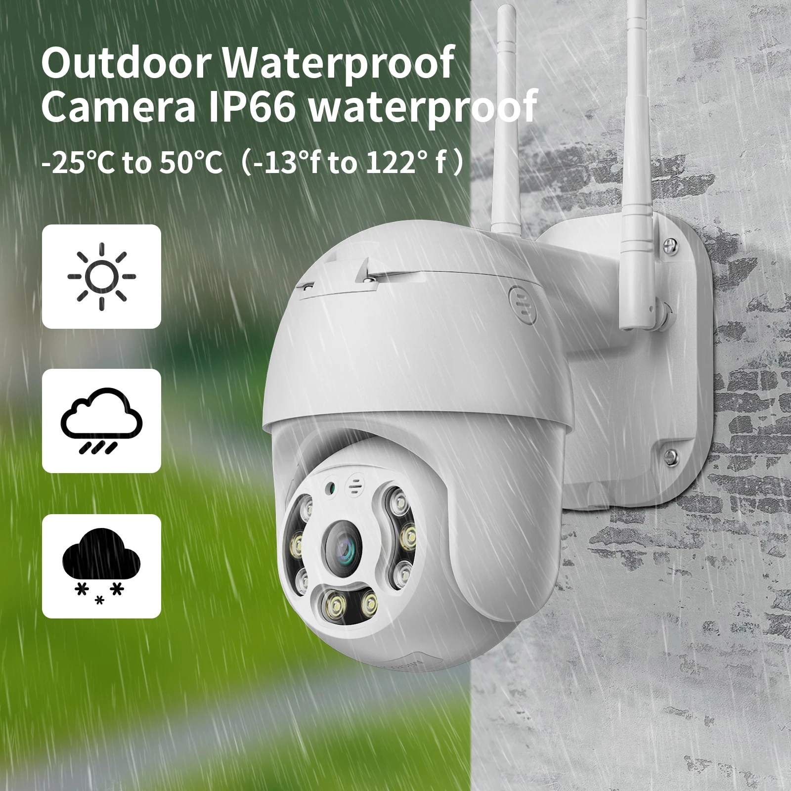 

5MP PTZ WiFi Camera Motion Two Voice Alert Human Detection Outdoor IP Camera Audio IR Night Vision Video CCTV Surveillan