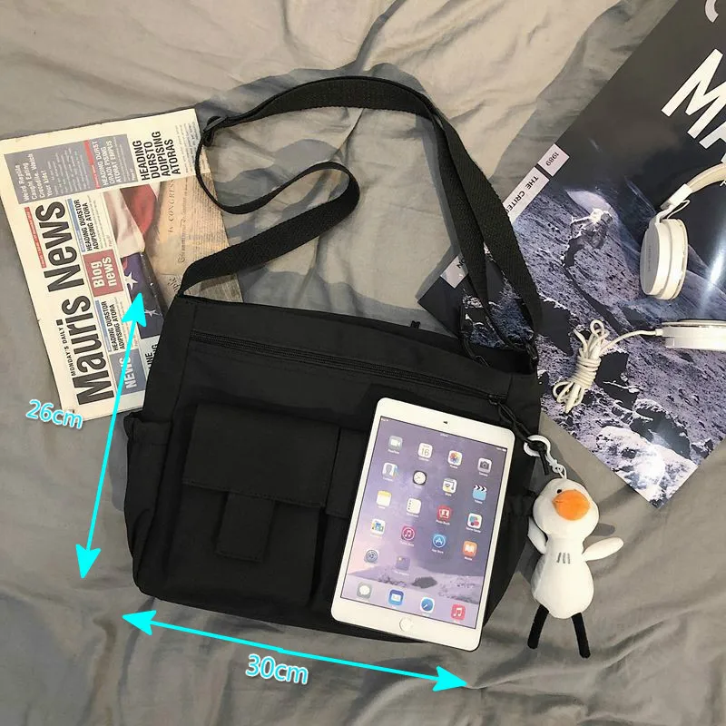 Casual Tote Bags Canvas Bookbag Messenger Bags Cute Cartoon Crossbody Bags Large Capacity Functional PackageСумка-мессенджер