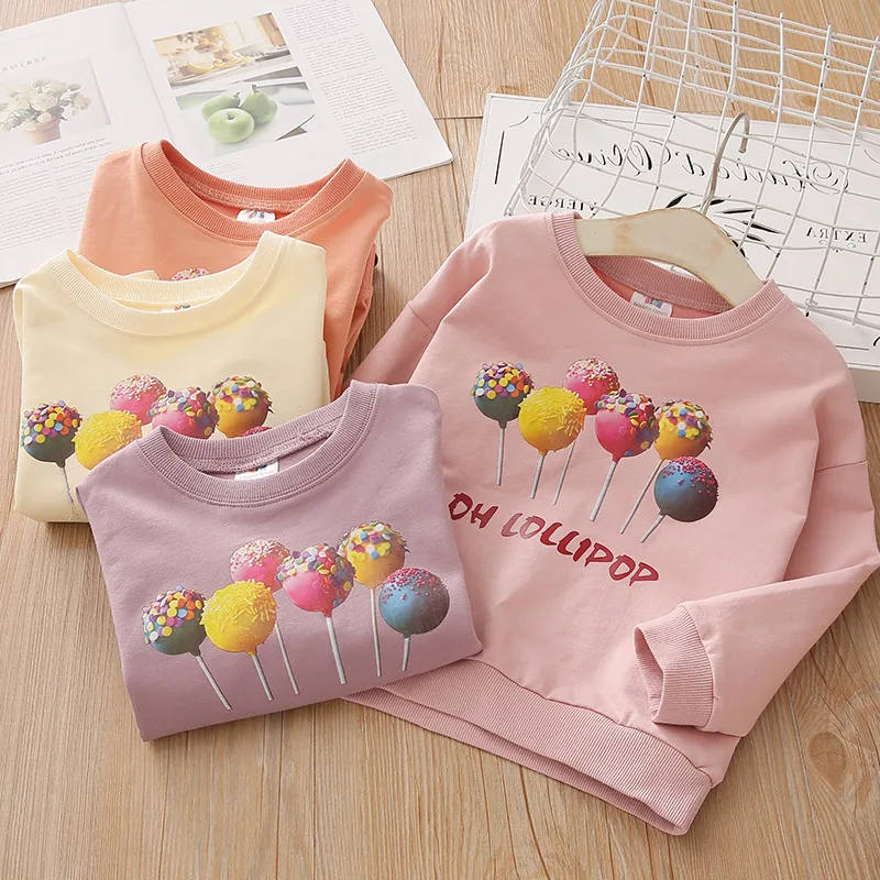 Коллекция 2019 года весенний пуловер с круглым вырезом и рисунком для маленьких