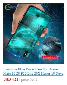 Светящийся стеклянный чехол для Huawei Mate 10 20 P20 Lite 20X Honor 10 Nova 3 3i 3e, Роскошный чехол для Huawei P20 Pro, чехлы