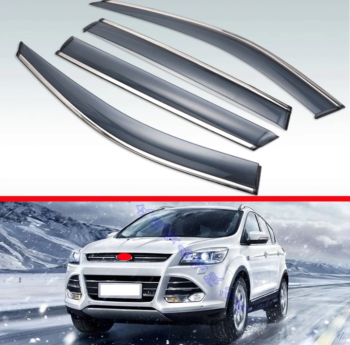 

4 шт., пластиковые наружные дефлекторы от солнца и дождя для Ford Escape Kuga 2013-2019