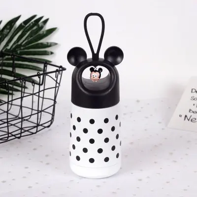 Mickey Black 330 мл мультфильм термос чашка детская Милая бутылка для воды для девочек Нержавеющая сталь вакуумные, сохраняющие Тепло Кружка креативные подарки ко дню рождения - Цвет: Mickey Black