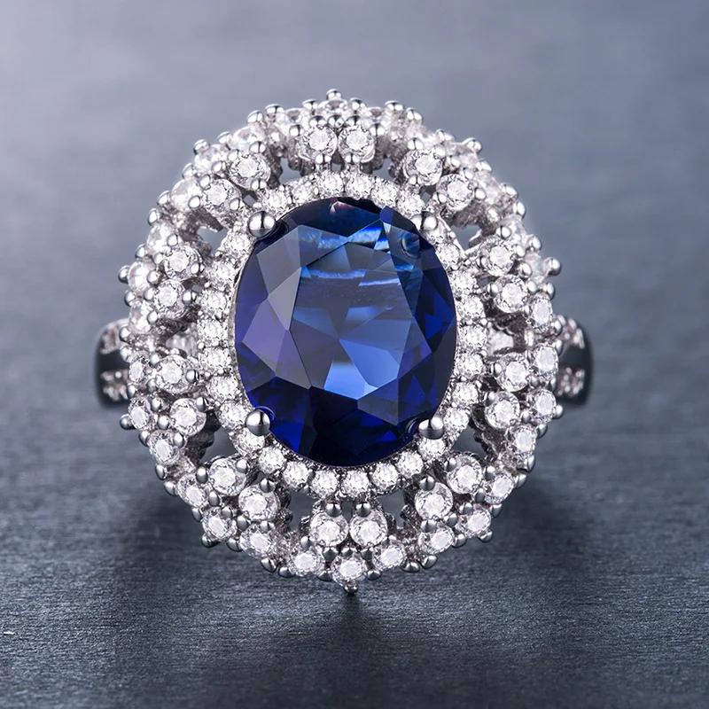 Bague Ringen женское 925 пробы Серебряное кольцо Wtih 10 мм Большой цитрин драгоценный камень серебряные ювелирные изделия для помолвки женские подарки Размер 6-10