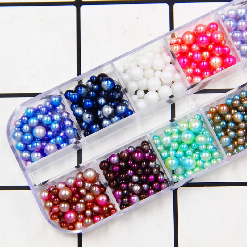 12 отверстий/коробка DIY УФ жемчужные частицы Аксессуары шарики для слайма