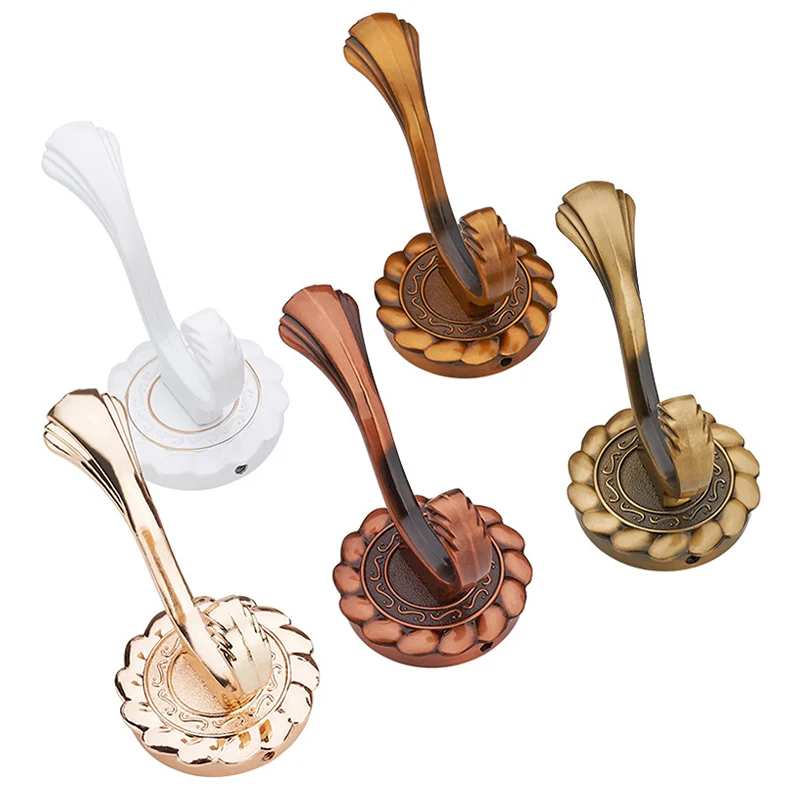 

5 Pcs New Chrome-Plated Gold Wall Hooks and Racks, Hangers and Metal Bathroom Accessories Towels and Coat Hooks