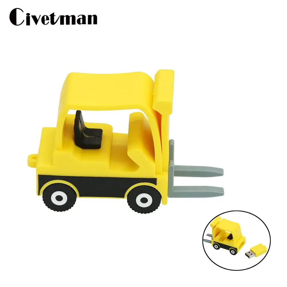 Новый трактор USB флэш накопитель 128 ГБ Pen Drive 2 0 Pendrive Forklift модель 8 16 32 64 Гб карта