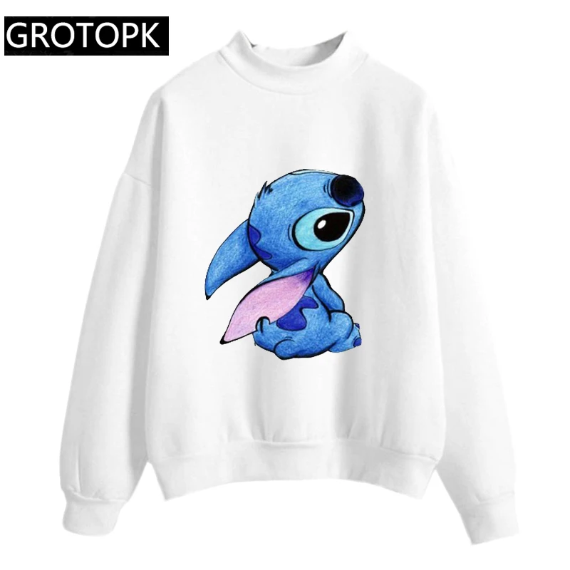 Женская модная толстовка с капюшоном Lilo Stitch Harajuku Kawaii, толстовки с милым рисунком, женские повседневные толстовки с принтом, милые повседневные топы